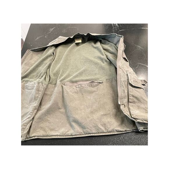 L.L. Bean women's Khaki Field Vest fishing safari photog cargo SM VTG - Picture 10 of 11